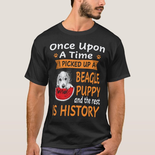 35 Es war einmal - Beagle-Welpe Beagle T-Shirt (Vorderseite)