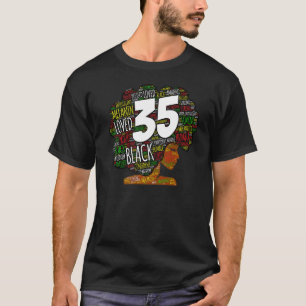 35. Geburtstag Afrikanische Amerikanerin Afro Prem T-Shirt
