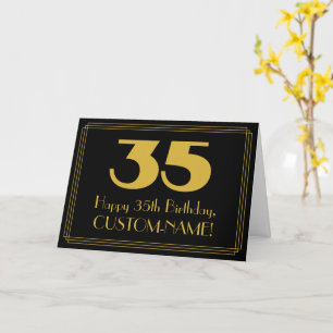 35. Geburtstag: Art Deco inspiriertes Aussehen "35 Karte