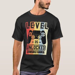 35. Geburtstag des Spielers "Unlock Console Gamer" T-Shirt