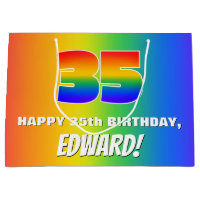 35. Geburtstag: Farbiges, lustiges Regenbogenmuste