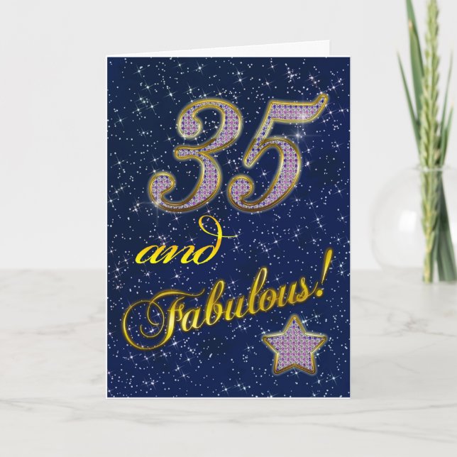 35. Geburtstag für jemanden Fabulous Karte (Vorderseite)