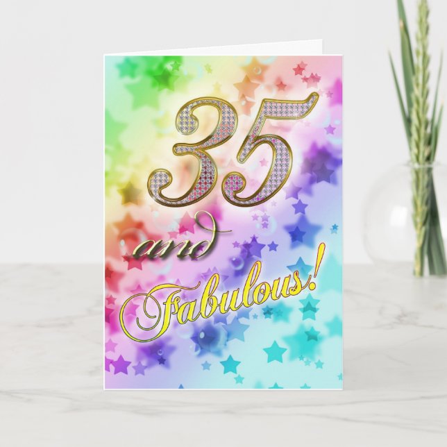 35. Geburtstag für jemanden Fabulous Karte (Vorderseite)