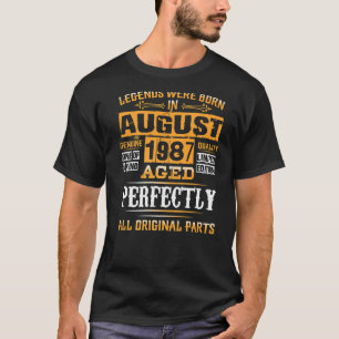 35. Geburtstag für Legenden Geborener August 1987 T-Shirt