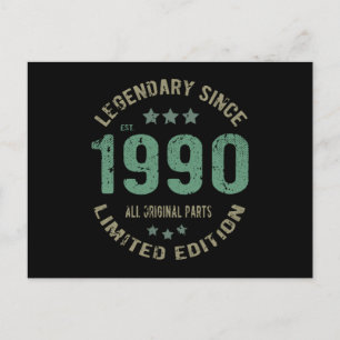 35. Geburtstag Geschenk 1990 Legende 35. Geburtsta Postkarte