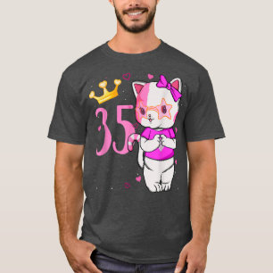 35. Geburtstag Niedliche Katze 35 Jahre alter Tag T-Shirt