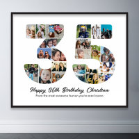 35. Geburtstag Nr. 35 Foto Collage Jahrestag