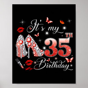 35. Geburtstag rosa 35 Jahre alte Geburtstagsqueen Poster