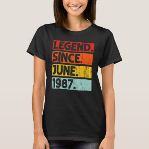 35. Geburtstag seit Juni 1987 35 Jahre alt T-Shirt