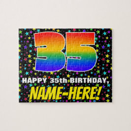 35. Geburtstag — Spaß, farbenfrohe Sternenweltenmu Puzzle