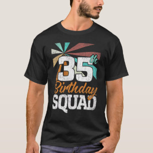 35. Geburtstag Squad Retro Männer Frauen 35 Jahre T-Shirt