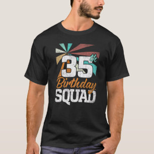 35. Geburtstag Squad Retro Männer Frauen 35 Jahre T-Shirt