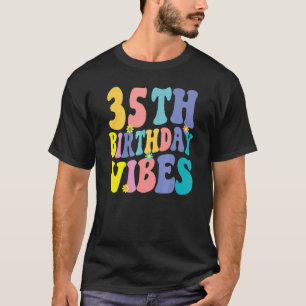 35. Geburtstag Vibes 35 Jahre alter Retro T-Shirt