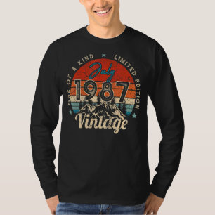 35. Geburtstag Vintagen Juli 1987 T-Shirt