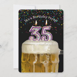 35. Geburtstags-Bier-Party Einladung