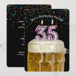 35. Geburtstags-Bier-Party Einladung