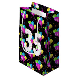 35. Geburtstagsballons und Confetti kleine Geschen Geschenktüte
