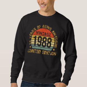 35 Geburtstagsdekorationen Männer 35. BDay 1988 Sweatshirt