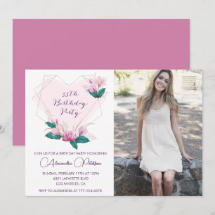 35. Geburtstagseinladungen Elegant Boho Foto Einladung