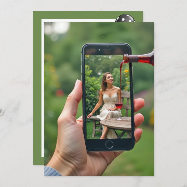 35. Geburtstagsparty Einladung (Vorne/Hinten)