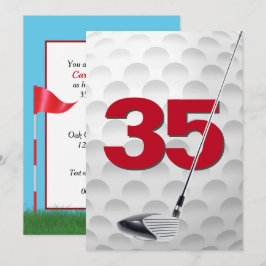 35. Geburtstagsparty Golf Thema Einladung