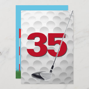 35. Geburtstagsparty Golf Thema Einladung