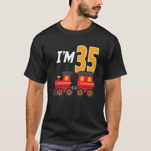35. Geburtstagsparty Train Toy 35 Jahre Altes Funn T-Shirt