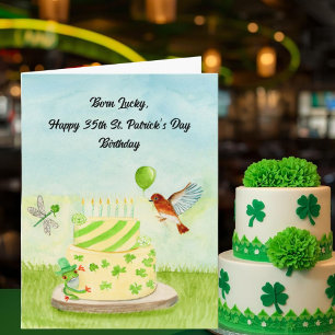 35. Glücklicher St. Patrick's Day Geburtstag Karte