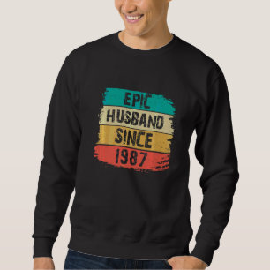 35. Hochzeit Jahrestag Episches Ehemann seit 1987 Sweatshirt
