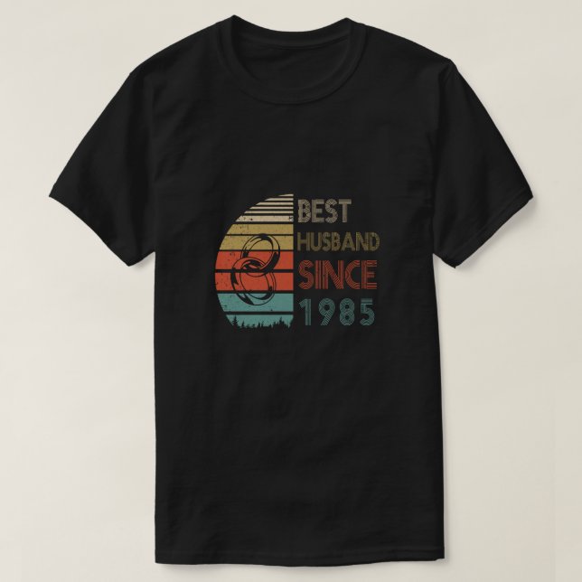 35. Hochzeit Jubiläum Geschenke Best Husband seit T-Shirt (Design vorne)