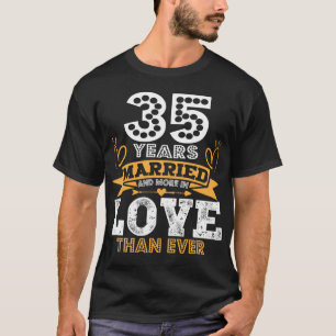 35. Hochzeitstag 35 Verheirateten Jahre T-Shirt