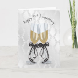 35. Hochzeitstag Champagner Toast Karte