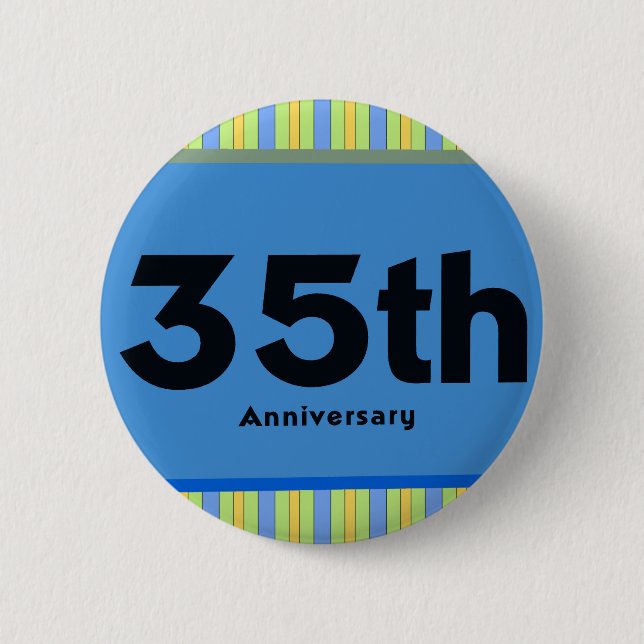 35. Hochzeitstag-Geschenke Button (Vorderseite)