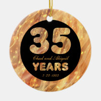 35. Hochzeitstag Gold Party Lights