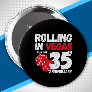 35. Hochzeitstag Verheiratet 35 Jahre Las Vegas Re Button