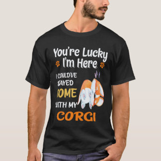 35 Ich hätte mit Corgi zu Hause bleiben können T-Shirt