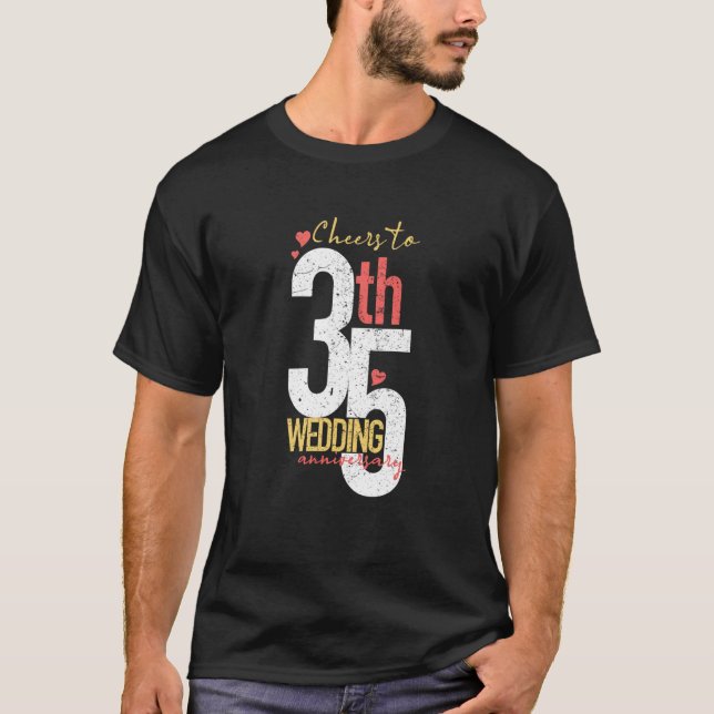 35 Jahre 35 Jahre Hochzeitstag T-Shirt (Vorderseite)