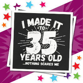 35 Jahre alt Sarcastic Meme Funny 35. Geburtstag Serviette