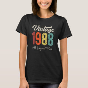 35 Jahre alt Vintag 1988 35. Geburtstagsdekoration T-Shirt