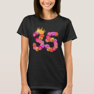 35 Jahre alte Blume krönen ihre 35. Geburtstag T-Shirt