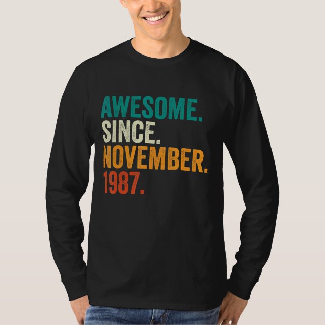 35 Jahre alte Geschenke Phantastisch seit November T-Shirt (Vorderseite)