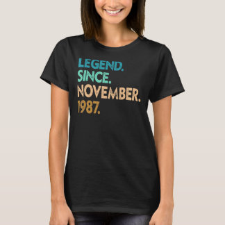 35 Jahre alte Legende seit November 1987 35. Gebur T-Shirt