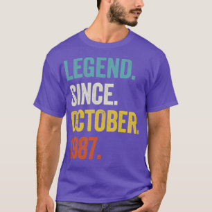 35 Jahre alte Legende seit Oktober 1987 35. Geburt T-Shirt