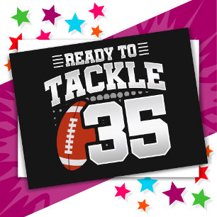 35 Jahre alte Tackle-Fußballparty 35. Geburtstag Postkarte