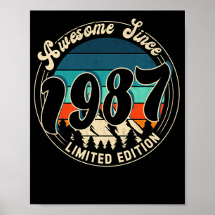35 Jahre alte Vintage 35. Jahr alte Geburtstag 198 Poster