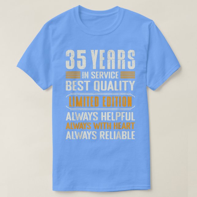 35 Jahre Arbeitsjubiläum T-Shirt (Design vorne)