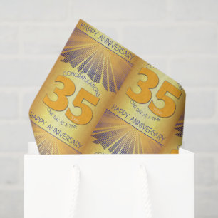 35 Jahre Golden Ray 12-Schritte-Jubiläums-Tasche Seidenpapier