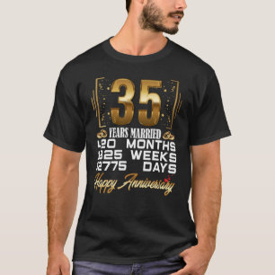 35 Jahre Verheiratet 35. Hochzeitstag T-Shirt