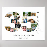 35 Jahre Verheiratete Fotocollage Hochzeitstag