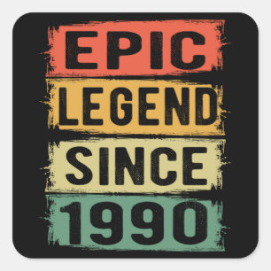 35-jähriges Epic Legend 35. Geburtstagsgeschenk Quadratischer Aufkleber